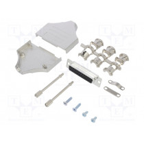 L17MHDM25+L77SDB25S; D-Sub; PIN: 25; female; straight; soldering; for cable; gold flash; AMPHENOL