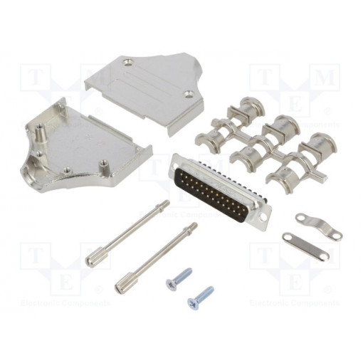 L17MHDM25+L717DB25PST; D-Sub; PIN: 25; male; straight; screw terminal; for cable; UNC4-40; AMPHENOL