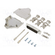 L17MHDM25+L717SDB25P; D-Sub; PIN: 25; male; straight; soldering; for cable; gold flash; AMPHENOL