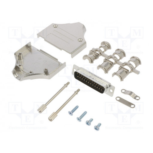 L17MHDM25+L717SDB25P; D-Sub; PIN: 25; male; straight; soldering; for cable; gold flash; AMPHENOL