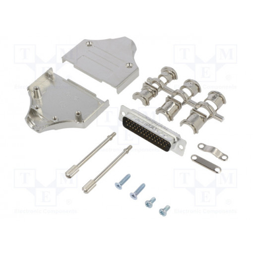 L17MHDM25+L717HDB44P; D-Sub HD; PIN: 44; male; straight; soldering; for cable; gold flash; AMPHENOL