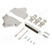 L17MHDM37+L717HDC62P; D-Sub HD; PIN: 62; male; straight; soldering; for cable; gold flash; AMPHENOL