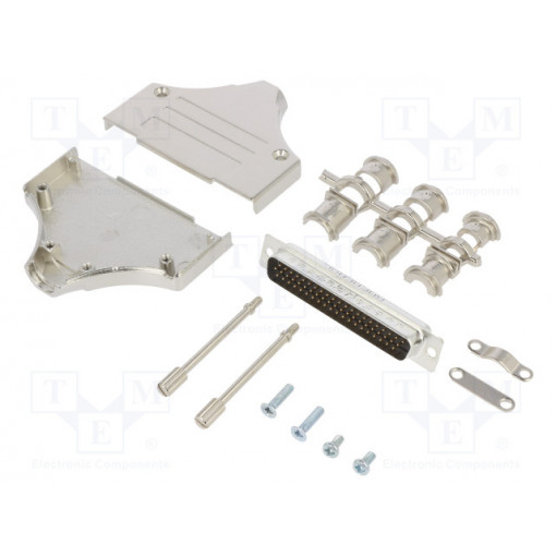 L17MHDM37+L717HDC62P; D-Sub HD; PIN: 62; male; straight; soldering; for cable; gold flash; AMPHENOL