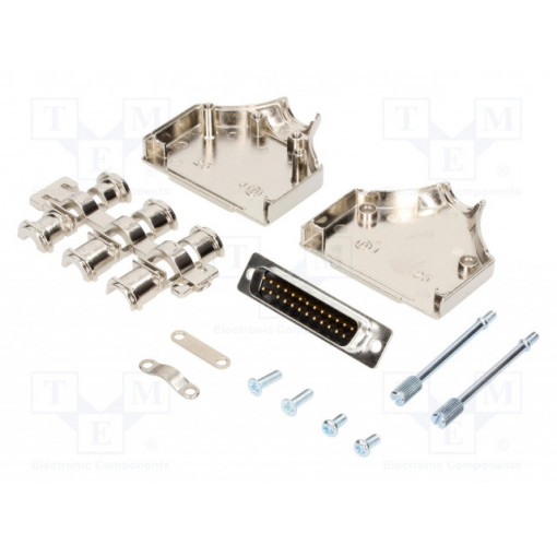 MHDM25-DB25P-K; D-Sub; PIN: 25; plug; male; straight; soldering; for cable; MH CONNECTORS