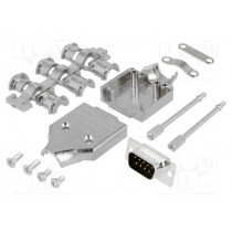 MHDM9-DB9P-K; D-Sub; PIN: 9; plug; male; straight; soldering; for cable; MH CONNECTORS