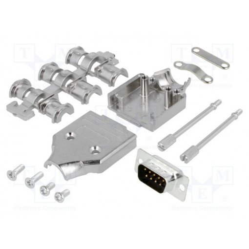 MHDM9-DB9P-K; D-Sub; PIN: 9; plug; male; straight; soldering; for cable; MH CONNECTORS