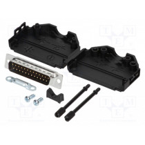 MHDPPK25-DB25P-K; D-Sub; PIN: 25; plug; male; straight; soldering; for cable; MH CONNECTORS