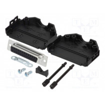 MHDPPK25-DB25S-K; D-Sub; PIN: 25; plug; female; straight; soldering; for cable; MH CONNECTORS