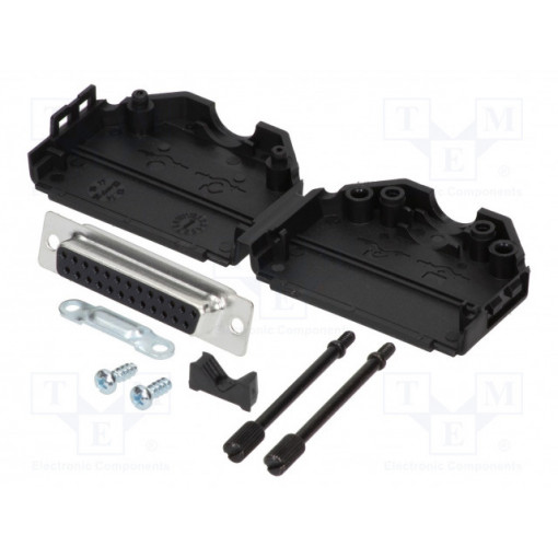 MHDPPK25-DB25S-K; D-Sub; PIN: 25; plug; female; straight; soldering; for cable; MH CONNECTORS