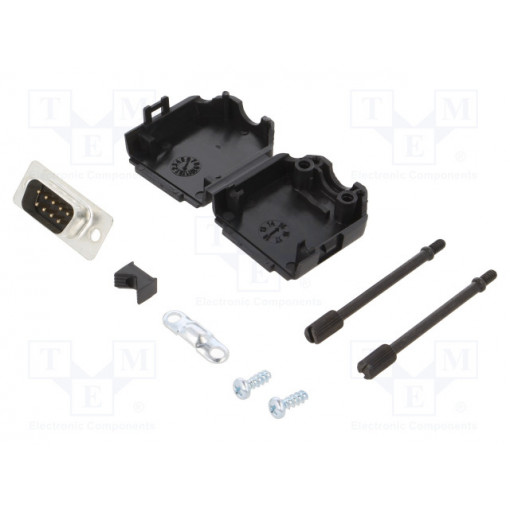 MHDPPK9-DB9P-K; D-Sub; PIN: 9; plug; male; straight; soldering; for cable; MH CONNECTORS