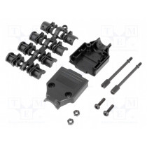 MHDTPPK9-K; Enclosure: for D-Sub connectors; straight; shielded; UNC4-40; MH CONNECTORS