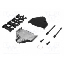 MHDTZK25-BK-K; Enclosure: for D-Sub connectors; D-Sub 25pin,D-Sub HD 44pin; MH CONNECTORS