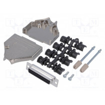 MHDTZK25-DB25S-K; D-Sub; PIN: 25; plug; female; straight; soldering; for cable; MH CONNECTORS