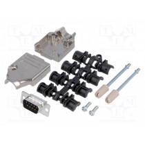 MHDTZK9-DM9P-K; D-Sub; PIN: 9; plug; male; straight; soldering; for cable; MH CONNECTORS