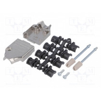 MHDTZK9-RA-PC-K; Enclosure: for D-Sub connectors; D-Sub 9pin,D-Sub HD 15pin; MH CONNECTORS