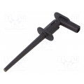 65.9187-21; Clip-on probe; crocodile; 1A; black; 300V; 2mm; Overall len: 75mm; STÄUBLI