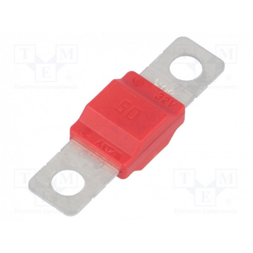 MIDIVAL 50A; Fuse: fuse; 50A; 32V; automotive; 40mm; MIDIVAL; Mounting: M5 screw; MTA