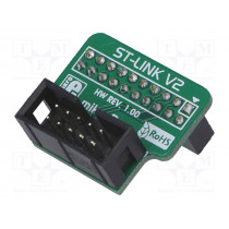 MIKROPROG TO ST-LINK V2 ADAPTER; Multiadapter; IDC10,JTAG; Features: ST-Link v2 adapter; MIKROELEKTRONIKA