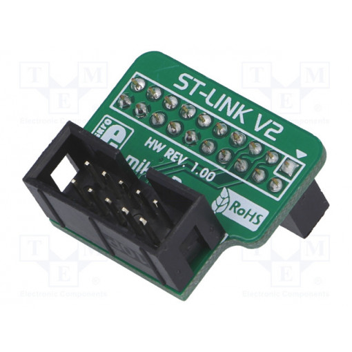 MIKROPROG TO ST-LINK V2 ADAPTER; Multiadapter; IDC10,JTAG; Features: ST-Link v2 adapter; MIKROELEKTRONIKA