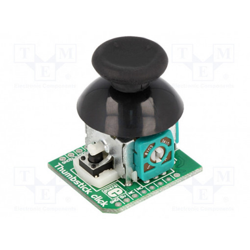 THUMBSTICK CLICK; Click board; joystick; SPI; MCP3204; mikroBUS connector; 3.3VDC; MIKROELEKTRONIKA