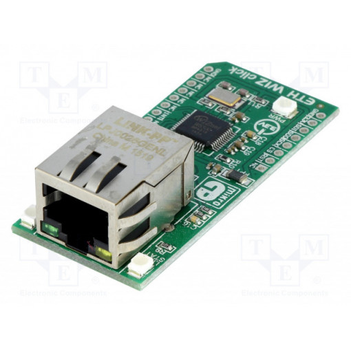 ETH WIZ CLICK; Click board; Ethernet controller; SPI; W5500; 3.3VDC; MIKROELEKTRONIKA