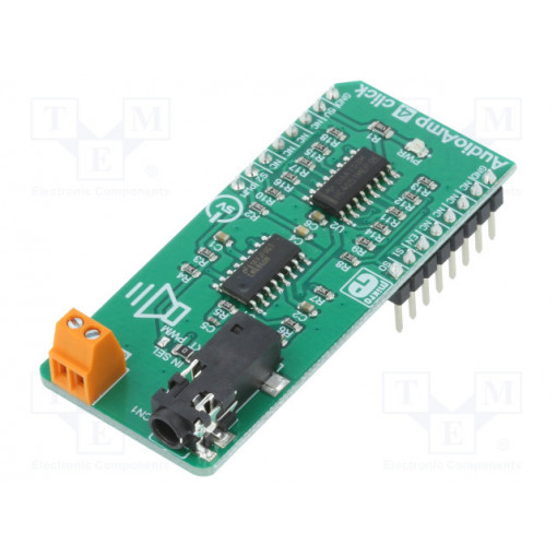 AUDIOAMP 4 CLICK; Click board; amplifier; GPIO,PWM; LM4860; mikroBUS connector; MIKROELEKTRONIKA