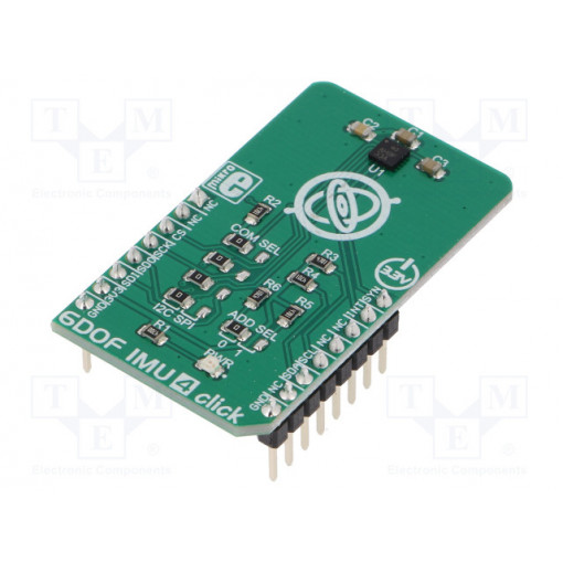 6DOF IMU 4 CLICK; Click board; accelerometer,gyroscope; I2C,SPI; ICM-20602; 3.3VDC; MIKROELEKTRONIKA 6DOF IMU 4 CLICK; Click board; accelerometer,gyroscope; I2C,SPI; ICM-20602; 3.3VDC; MIKROELEKTRONIKA
