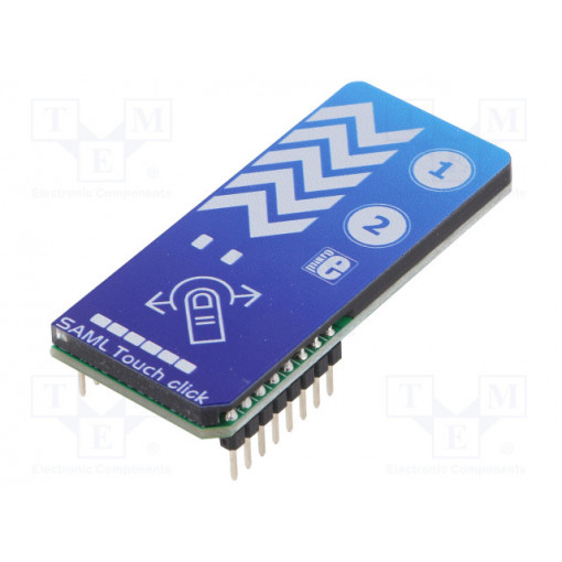 SAML TOUCH CLICK; Click board; capacitive keypad; UART; ATSAML10; 3.3VDC; MIKROELEKTRONIKA