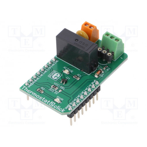 THERMOSTAT 2 CLICK; Click board; relay; 1-wire,GPIO; G6D1AASI-5DC; 3.3/5VDC; MIKROELEKTRONIKA