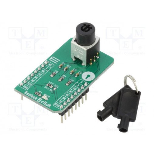 KEYLOCK 2 CLICK; Click board; rotary encoder; GPIO; SK13AEG13; mikroBUS connector; MIKROELEKTRONIKA