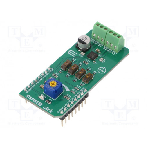 STSPIN820 CLICK; Click board; motor driver; GPIO; STSPIN820; mikroBUS connector; MIKROELEKTRONIKA