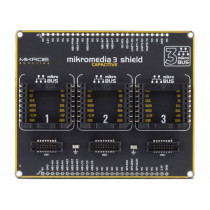 MIKROMEDIA 3 CAPACITIVE SHIELD; Expander; mikroBUS Shuttle x3,mikroBUS socket x3; MIKROELEKTRONIKA