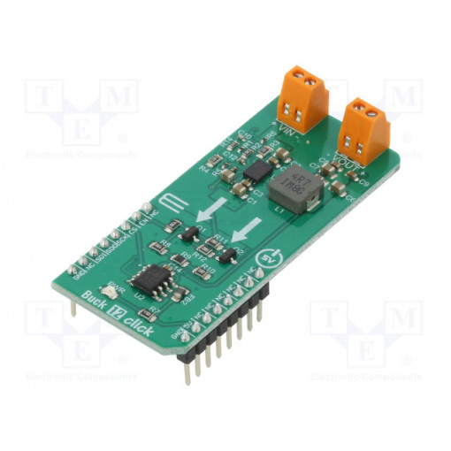 BUCK 12 CLICK; Click board; DC/DC converter; SPI; MPQ8632; 5VDC; MIKROELEKTRONIKA