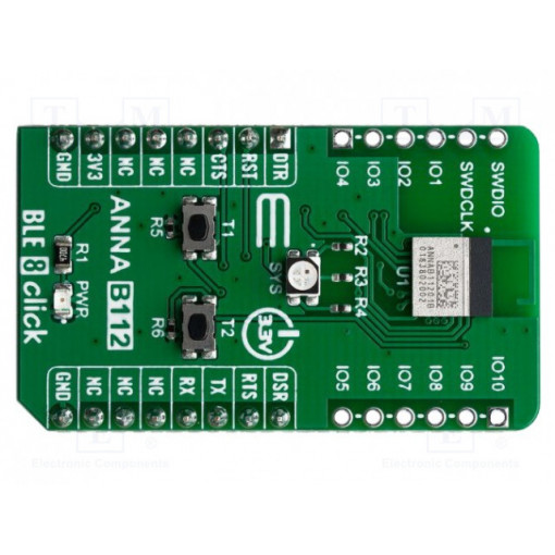 BLE 8 CLICK; Click board; Bluetooth V5.0 & BLE; GPIO,UART; ANNA-B112; 3.3VDC; MIKROELEKTRONIKA
