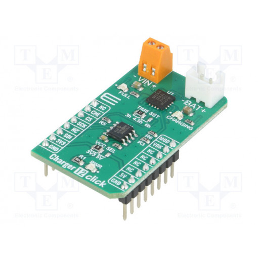 CHARGER 12 CLICK; Click board; charger; GPIO,SPI; MAX1501,MCP4161; 3.3/5VDC; MIKROELEKTRONIKA