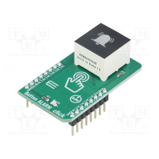 BUTTON ALARM CLICK; Click board; button; GPIO,PWM; CTHS15CIC05ALARM; 3.3VDC; MIKROELEKTRONIKA