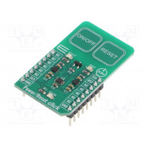 POWER-RESET CLICK; Click board; capacitive keypad; GPIO; 74LVC1G74,AT42QT1011; MIKROELEKTRONIKA
