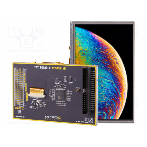 TFT BOARD 5 RESISTIVE; Dev.kit: with display; TFT,with touch panel; 5