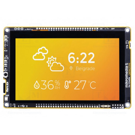 MIKROMEDIA 5 FOR KINETIS CAPACITIVE; Display: TFT; 5