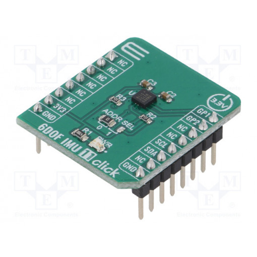 6DOF IMU 11 CLICK; Click board; accelerometer,temperature sensor,magnetometer; MIKROELEKTRONIKA 6DOF IMU 11 CLICK; Click board; accelerometer,temperature sensor,magnetometer; MIKROELEKTRONIKA