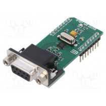 RS232 SPI CLICK; Click board; transceiver; SPI; MAX3100,MAX3232; 3.3/5VDC; MIKROELEKTRONIKA