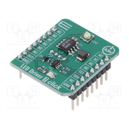 LED DRIVER 7 CLICK; Click board; LED driver; I2C; AD5171,LTC3490; mikroBUS connector; MIKROELEKTRONIKA