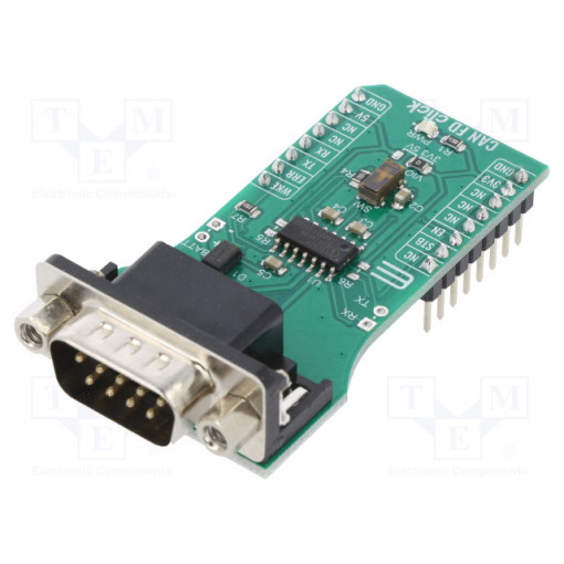 CAN FD CLICK; Click board; transceiver; CAN,GPIO,UART; TLE9252V; 3.3/5VDC; MIKROELEKTRONIKA