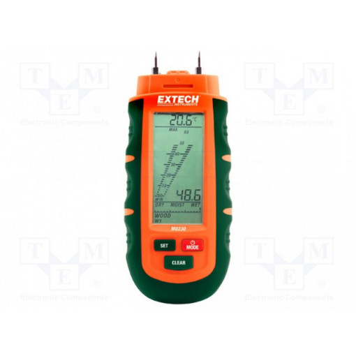 MO230; Hygrometer; LCD,bargraph; 0÷100%RH; 0÷75%RH; 159x64x31mm; EXTECH