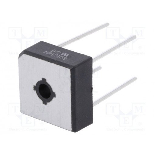 MP1010G; Single-phase bridge rectifier; Urmax: 1000V; If: 10A; Ifsm: 240A; DC COMPONENTS