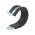LKD12512; Fixing clamp; ØBundle : 25mm; W: 12mm; steel; Cover material: EPDM; MPC INDUSTRIES