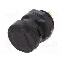 MRD-AH03-L13-000; Socket; Connector: circular; MRD; PIN: 3; gold flash; 5A; soldering; AMPHENOL