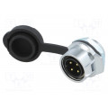 MRD-BG04-L13-000; Socket; Connector: circular; MRD; PIN: 4; gold flash; 10A; soldering; AMPHENOL