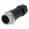 MRD-BG04-M17-000; Plug; Connector: circular; MRD; PIN: 4; gold flash; 10A; soldering; AMPHENOL