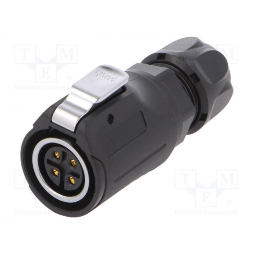 MRD-BN04-M17-000; Plug; Connector: circular; MRD; PIN: 4; gold flash; 10A; soldering; AMPHENOL